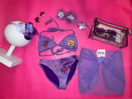 Purple Emoji Patchwork Bikini😍💜👑